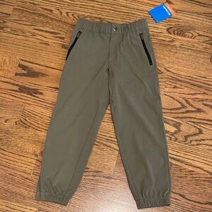 Columbia Kids' Green Joggers with Black Zippered Pockets